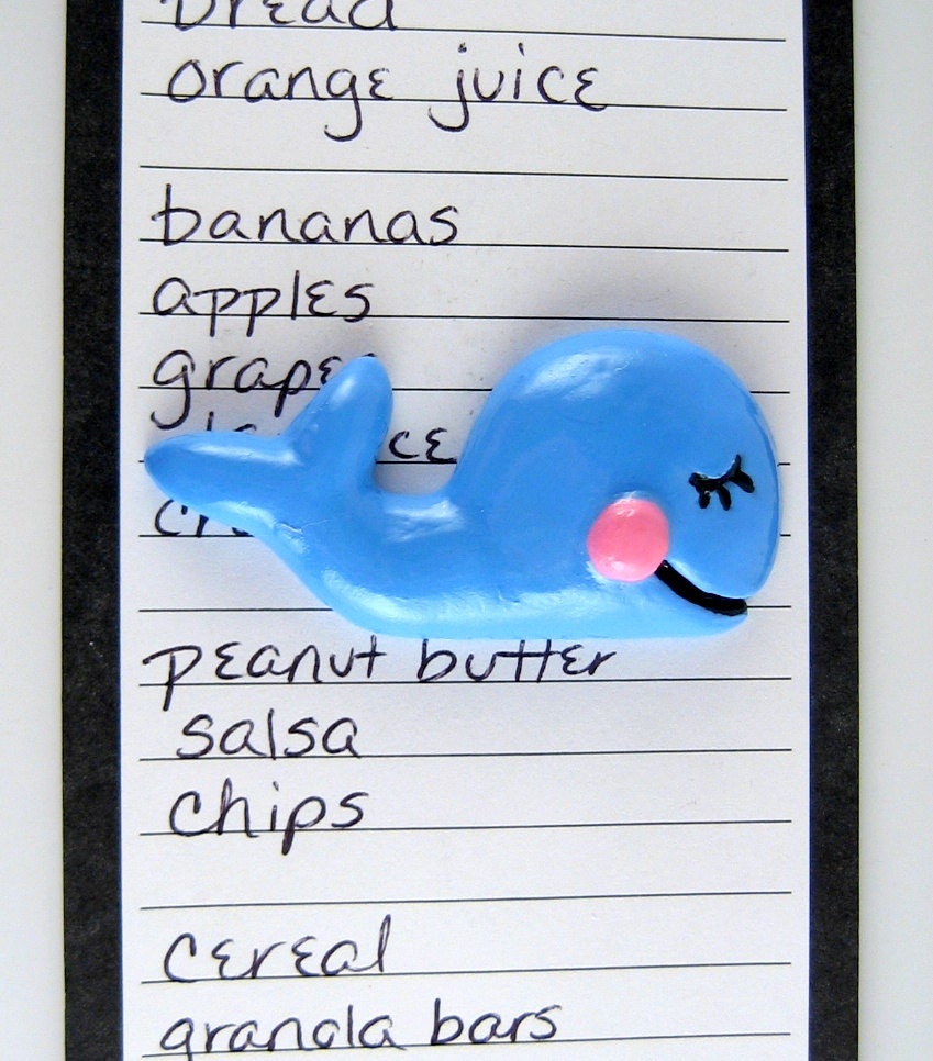 Blue whale - cute fridge magnet, ocean wildlife