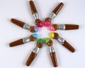 Artist paintbrush magnet - cute sculpted, hand-painted fridge magnet, pick your color, art teacher gift