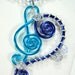 Treble and Bass Clef Pendant Necklace