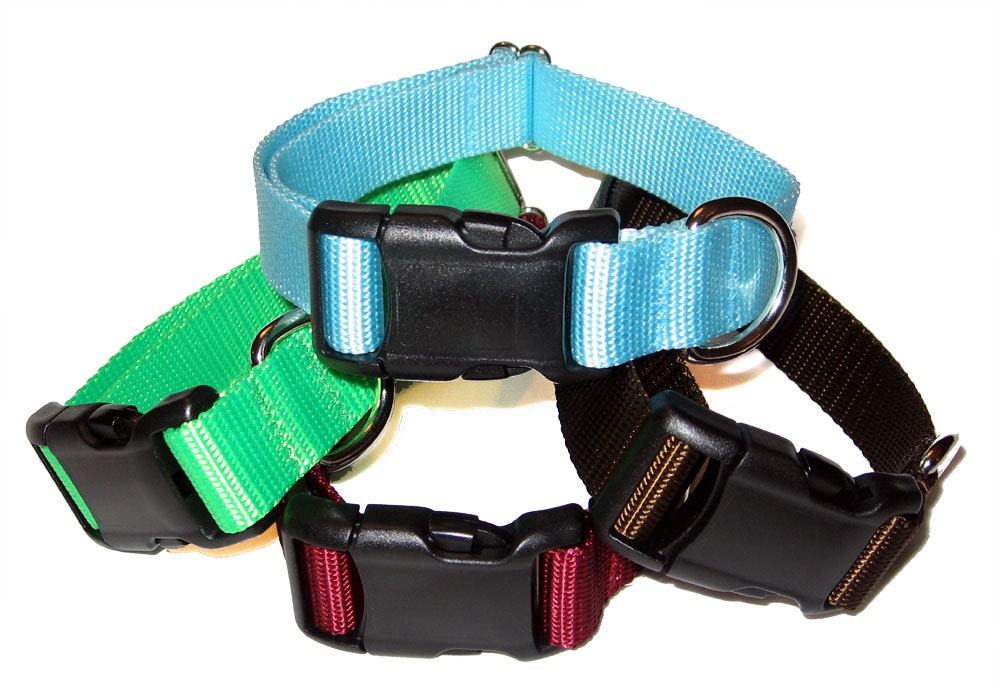 Solid Nylon Large Dog Collar - Choose Your Color 1" Dog Collar