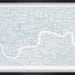 London Type Map in Duck Egg Blue - decorative screen print