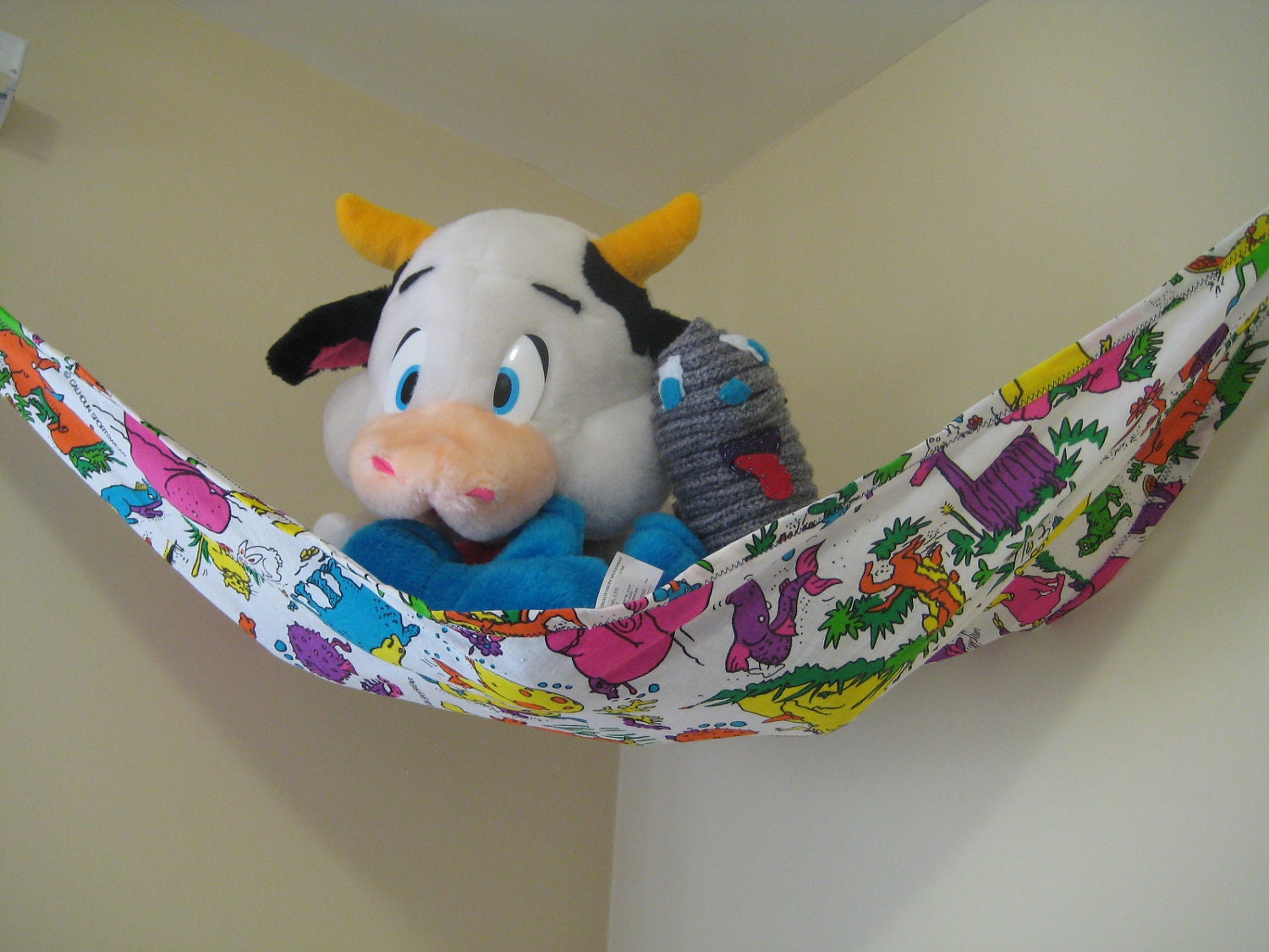 Neon Animals Teddy Bed - Toy Hammock - Size Medium