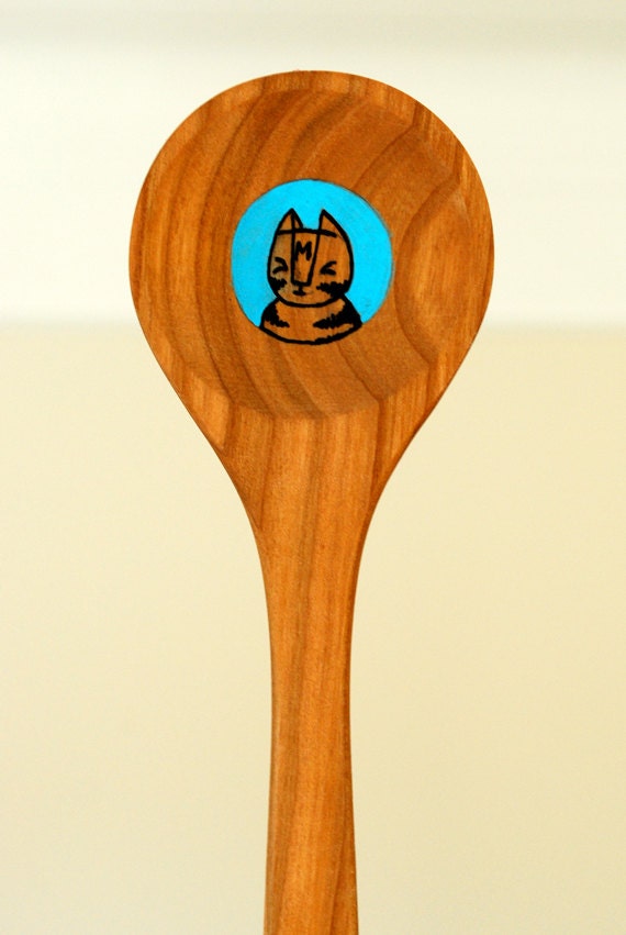 Decorative Spoon: Cat in Blue