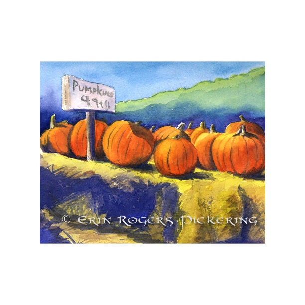Pumpkin Farm 8x10 Fine Art Print