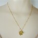 Gold Lotus Flower Necklace - Choose your birthstone color