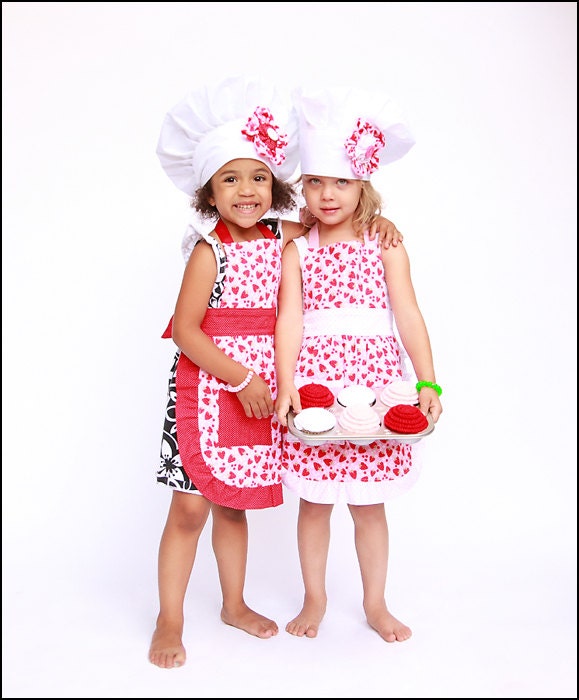 Children's Apron and Chef Hat Set includes ONE Apron and ONE Chef Hat
