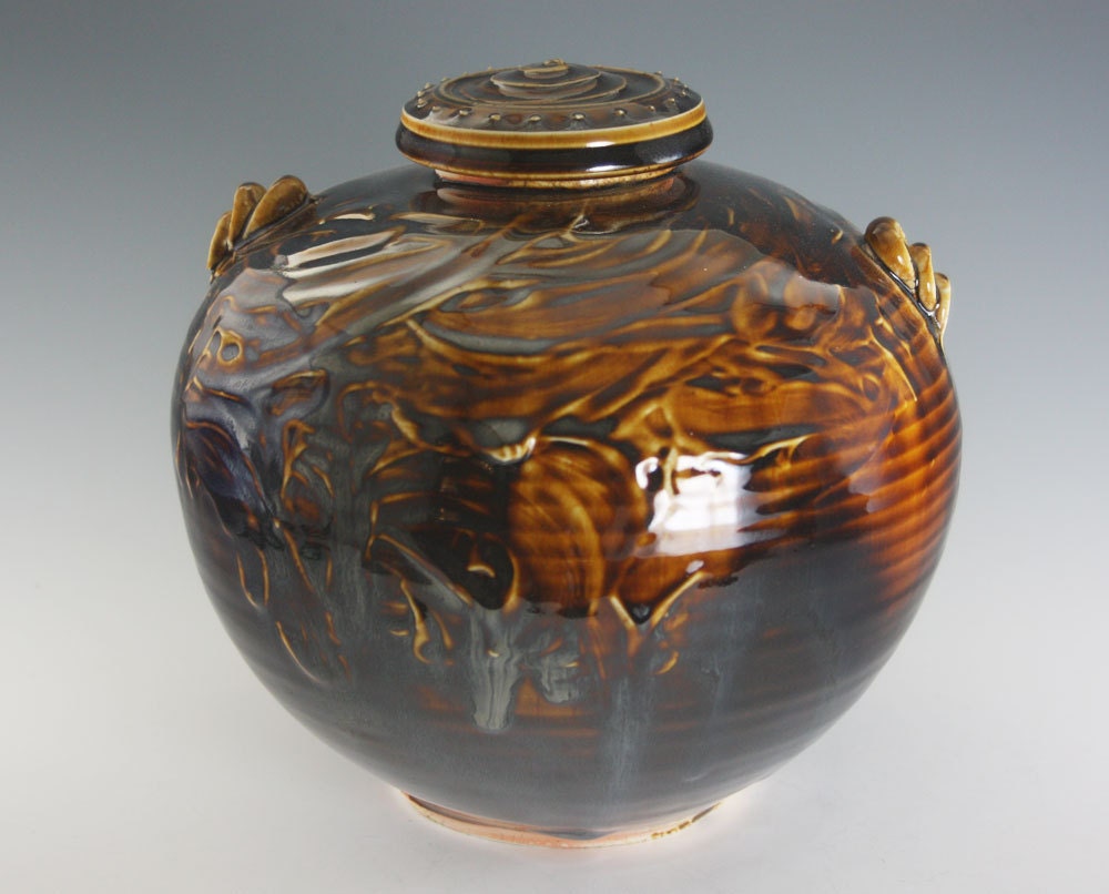 Large Cremation Urn- Wood Fired Porcelain