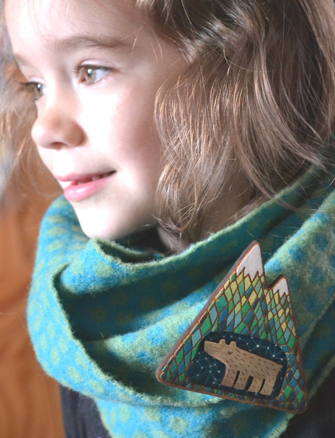 The Bear Went Over The Mountain brooch