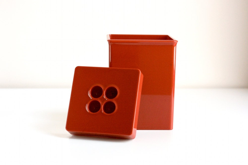 Vintage Red Dansk Canister