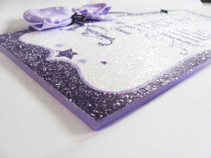 Custom "Princess" sign in hot pink, light pink and white.