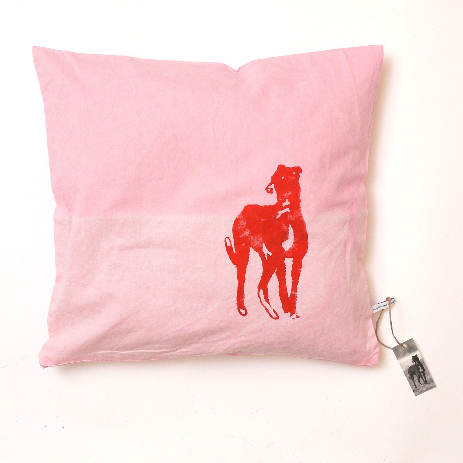Lurcher print cushion cover