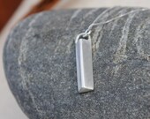 Triangle Necklace. sterling silver solid long triangle.Minimalist Pendant. Handmade Simple Geometric design. Mens gift. gift for her. Unisex