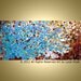 Original  Painting Blue Flowers Bouquet Palette Impasto Modern Impressionist Artwork on Canvas by Luiza Vizoli