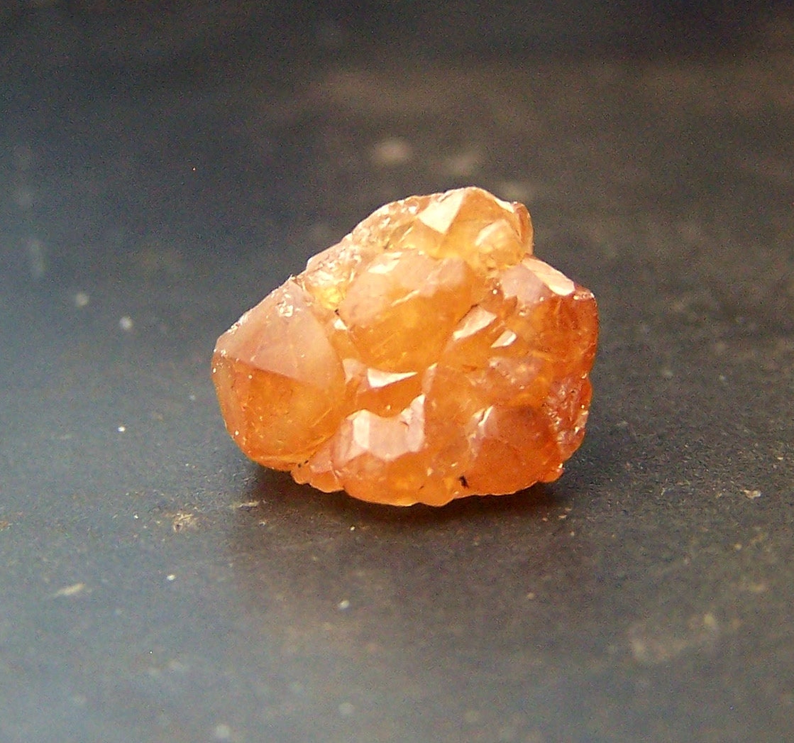 Hessionite Garnet Crystal cluster - natural - pakistan mineral - specimen - spessartine - spessartite - wire wrap