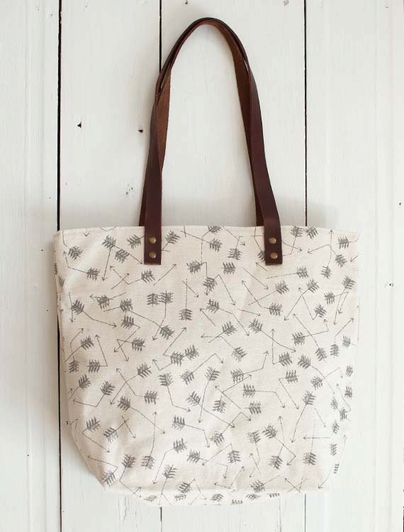 screen printed tote bag - Broken Arrows