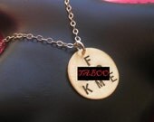 F .CK ME Necklace--Brass Disc Necklace, Round Charm Necklace, Brass Pendant, Mature, Fuck Necklace, Fuck Me, Slut, Whore, Cunt, Metal Taboo