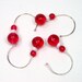 Removable Stitch Markers Set, Crochet, Snag Free, Beaded, DIY Crafts, Cherry Red, Gift, TJBdesigns