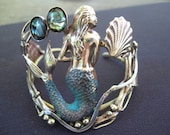 Large mermaid & abalone bracelet