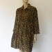Vintage Grunge Dress, 80's Leopard Print Corduroy Grunge Dress