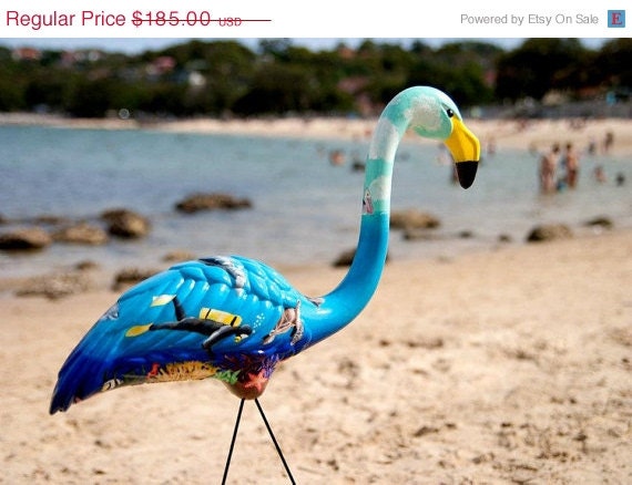 Handpainted Custom Plastic Flamingo