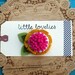 Felt pom pom flower hair clip - hot pink and mustard yellow