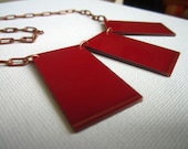 Stunning Upcycled Red Circuit Board Necklace