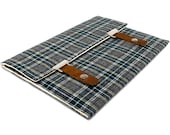 11" MacBook Air case - green and gray wool plaid
