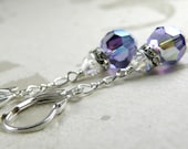 Tanzanite Purple Earrings, Crystal, Swarovski, Sterling Silver, Dangle, Bridesmaid, Wedding, Handmade Jewelry