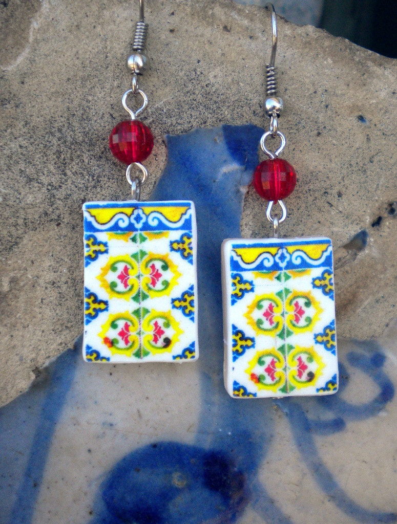 Portugal Tile Antique Replicas Calçada da Ajuda, Lisboa  (see photo of facade)  Waterproof and Reversible