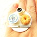 Coffee Food Ring Bagel Cream Cheese Miniature Food Jewelry