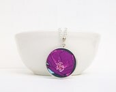 Purple Flower Necklace, Bridesmaid Necklace, Bridesmaid Jewelry, African Violet, Bridesmaid Gift, Wedding Party Gift