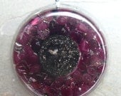 Etheric Energy Pendant with Garnet and Titanium - High-Vibrational Health and Expansiveness