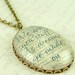 Shakespeare Jewelry - Tempest Literary Glass Necklace - As Dreams Are Made On