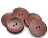Big Reddish Brown button - 3 wooden buttons 40mm (1 5/8") (BB140)