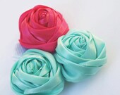 Aqua rosettes- ON SALE