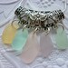 Sea Glass Necklace Aqua - Floral Filigree Seaglass Setting