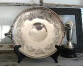 Vintage SILVER PLATE Tray - Wedding Cake Plate - Wedding Decor