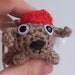 Christmas Bauble Santa Dog -- cute amigurumi puppy tree ornament santa father christmas