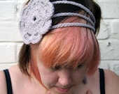 CLEARANCE 50% OFF SALE Crochet Headband - A Delicate Flower in Spring