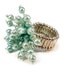 Cocktail Ring, Statement Ring, Stretch Band Ring, Green Flower