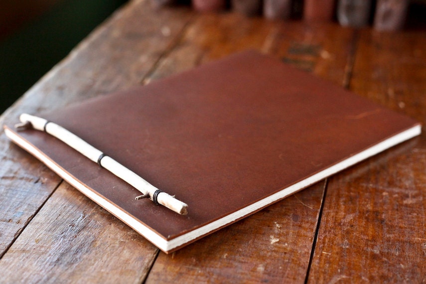 Driftwood Stick Binding Leather Journal - Notepad - Sketchbook