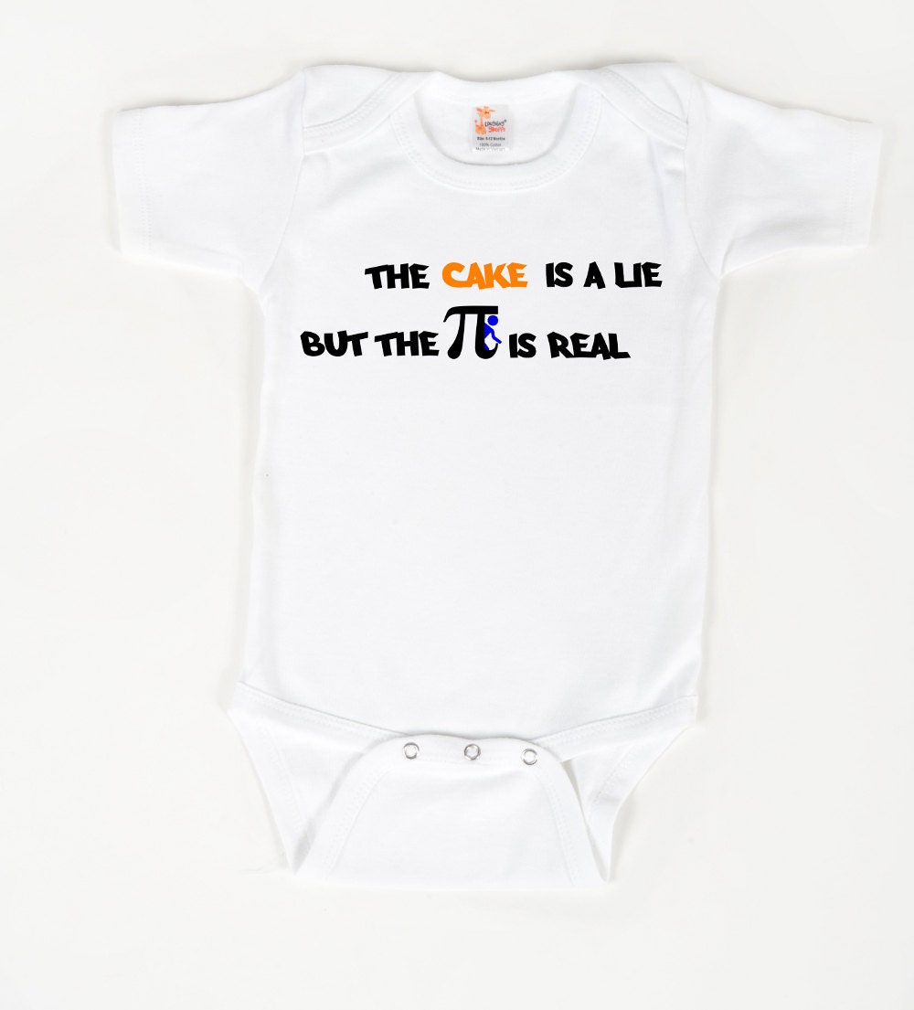 The cake is a lie but the pi is real bodysuit - Portal inspired onesie