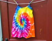 Tie Dye Summer Sun Dress - 2T - Rainbow Swirl - Ready to Ship