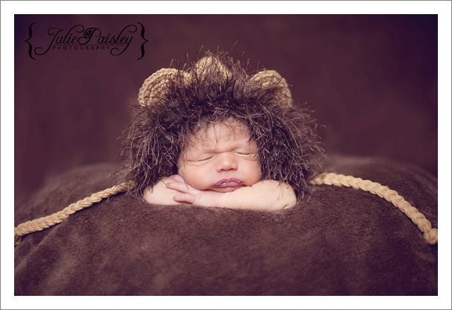 Lion Hat, Newborn Jungle Hat
