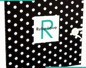 Modern Baby Memory Book . Black and White Baby Dot Album - Ruby Love Baby Book