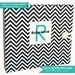 Mini Chevron Baby Memory Book. Modern Black and White Chevron Stripe Baby Album