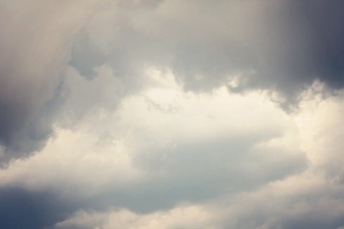 35% off SALE Summer Photograph, spring clouds rain storm cloud, nature photo, white, grey, gray, black, light, dark - Fine Art Photography
