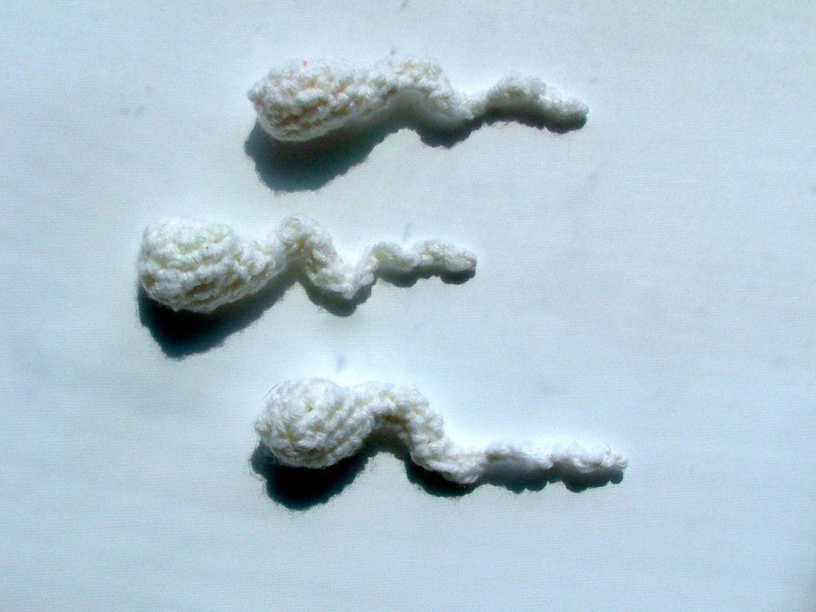 Three Crochet Sperm Minis
