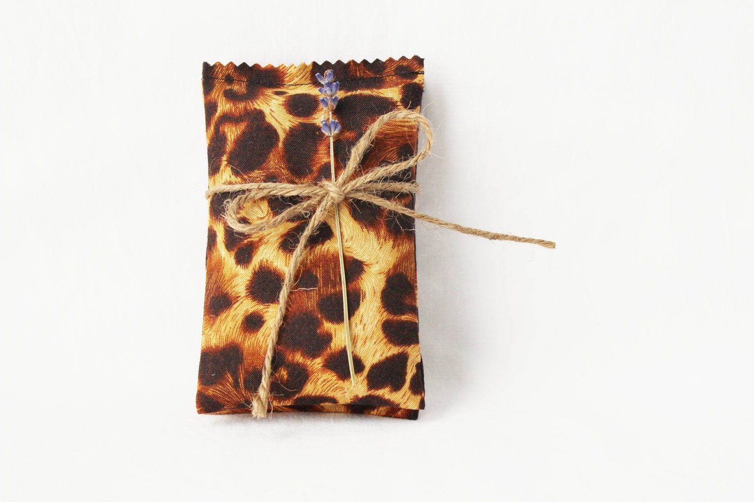 Leopard Print Lavender Sachets - Dark Brown and Tan - Scented Sachets