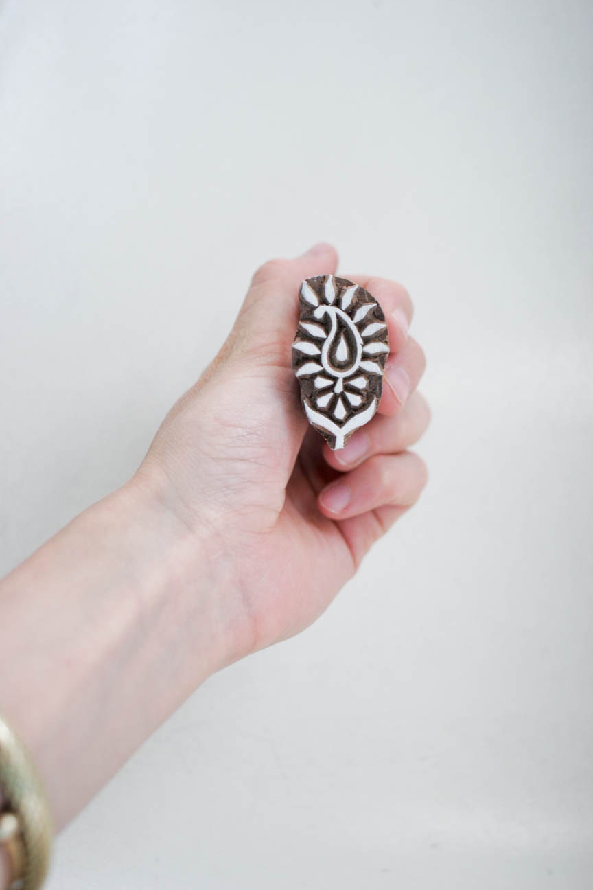 Wood Block Stamp Paisley 47